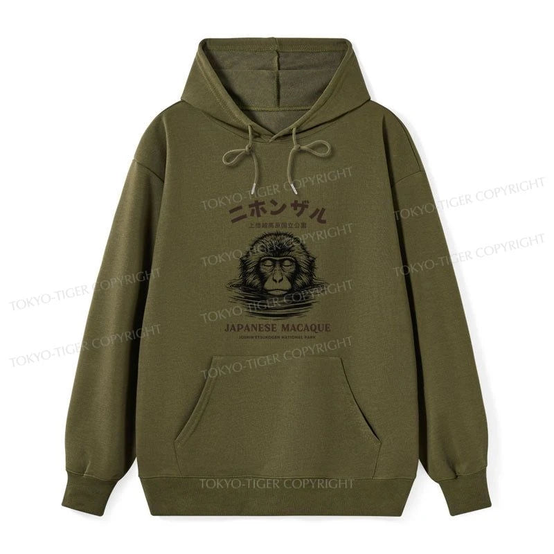 Tokyo-Tiger The Macaque Monkey In The Bath Japanese Classic Hoodie