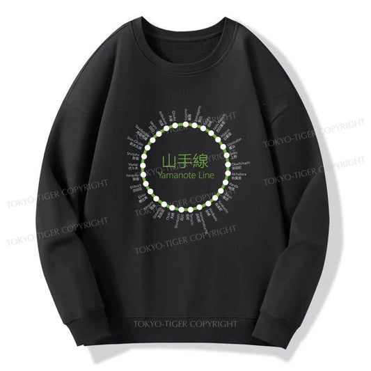 Tokyo-Tiger Yamanote Line Stations Circle Sweatshirt