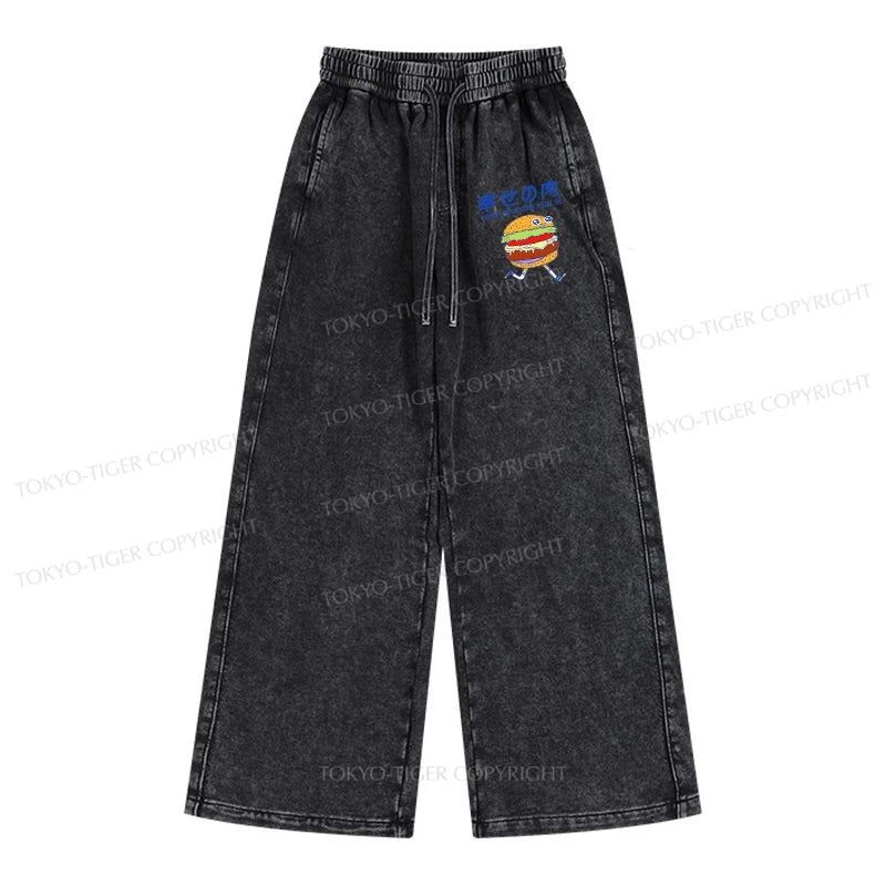 Tokyo-Tiger Tokyo Burger Run Japanese Washed Sweatpants