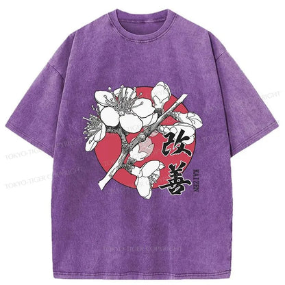 Tokyo-Tiger Sakura Japanese Cherry Washed T-Shirt