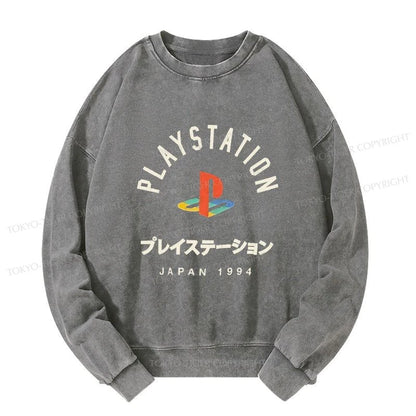 Tokyo-Tiger PlayStation Logo Japan Washed Sweatshirt