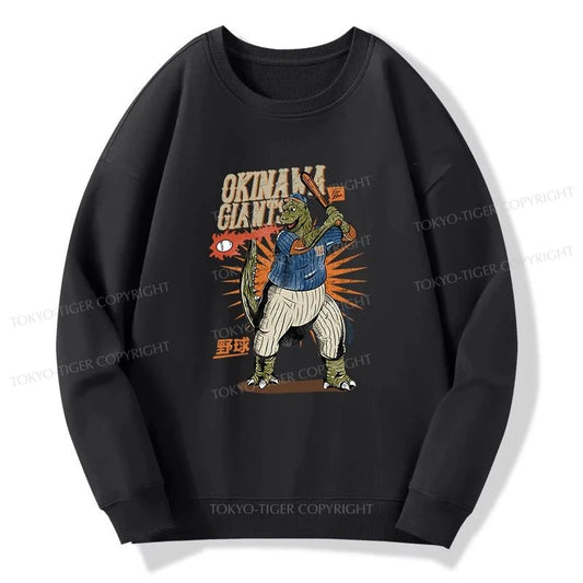 Tokyo-Tiger OKINAWA GIANTS Dinosaur Sweatshirt