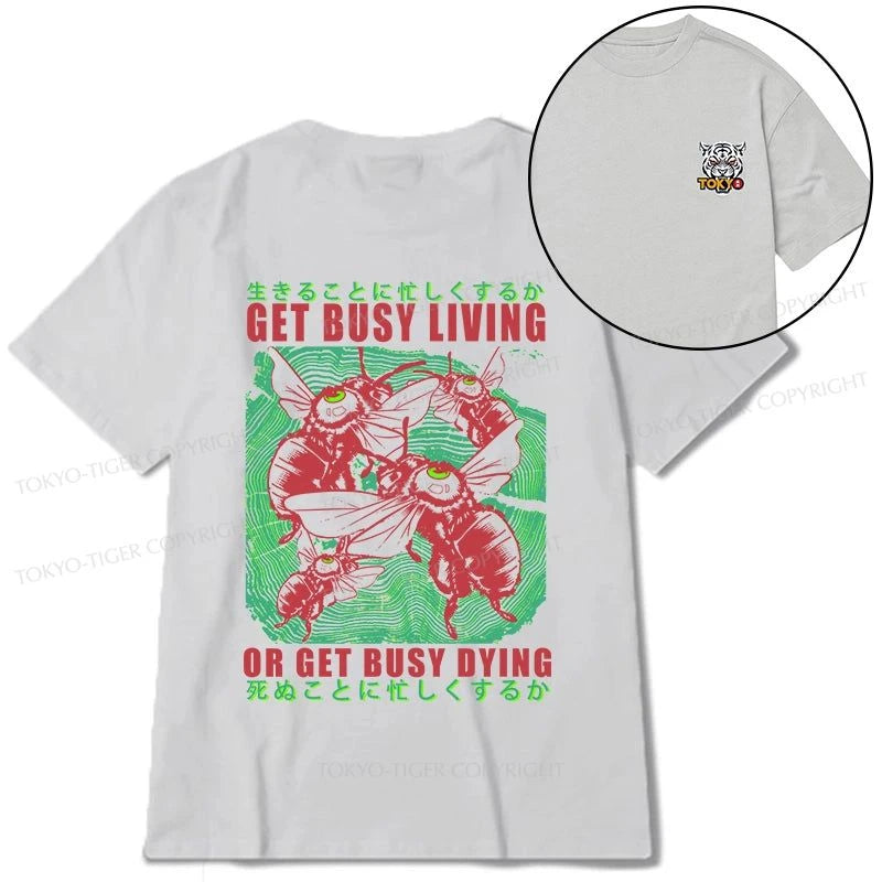 Tokyo-Tiger Busy Bee Japanese Front Back Classic T-Shirt