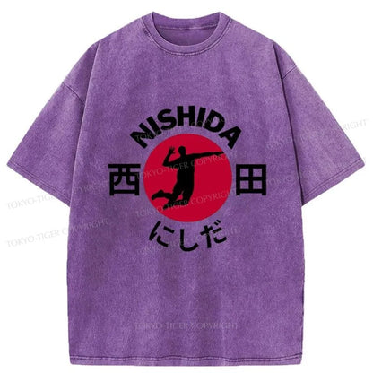 Tokyo-Tiger Volleyball Player Nishida Washed T-Shirt