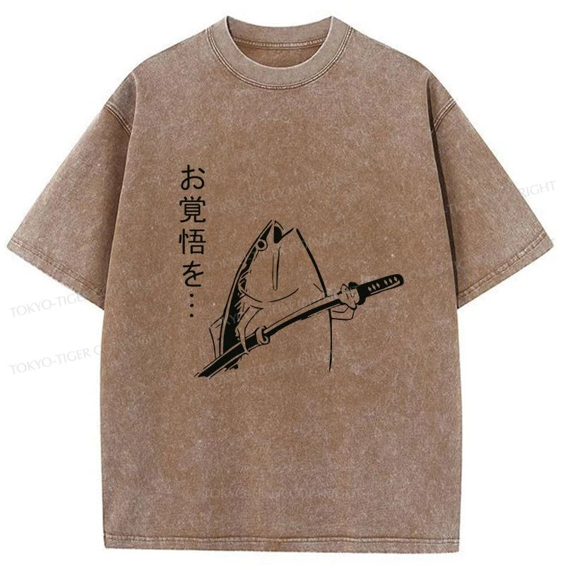 Tokyo-Tiger The Fish With The Knife Japanese Washed T-Shirt