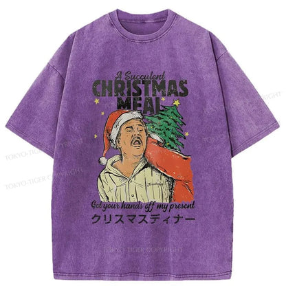 Tokyo-Tiger Christmas Meal Japan Washed T-Shirt