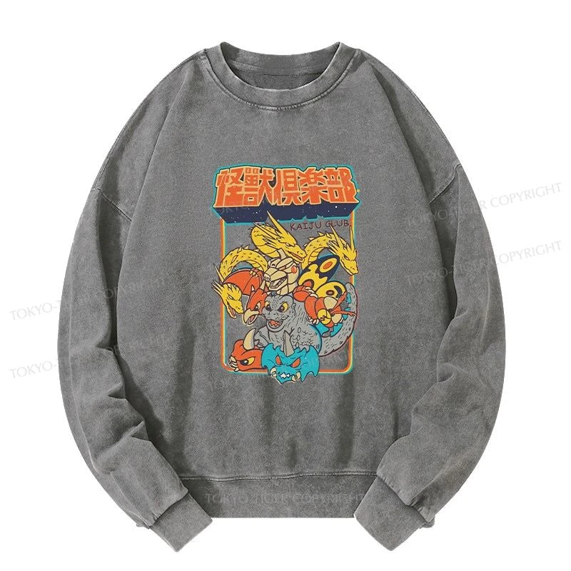 Tokyo-Tiger Kaiju Club Japanese Washed Sweatshirt