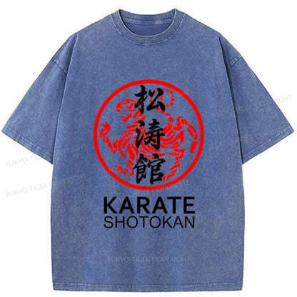 Tokyo-Tiger Karate Shotokan Washed T-Shirt