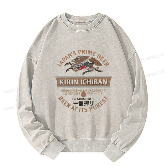 Tokyo-Tiger Kirin Ichiban Beer Japan Washed Sweatshirt