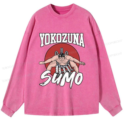 Tokyo-Tiger Yokozuna Sumo Washed Long Sleeve T-Shirt