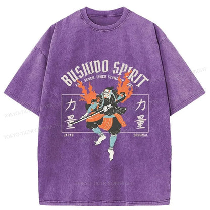 Tokyo-Tiger Bushido Spirit Japanese Washed T-Shirt