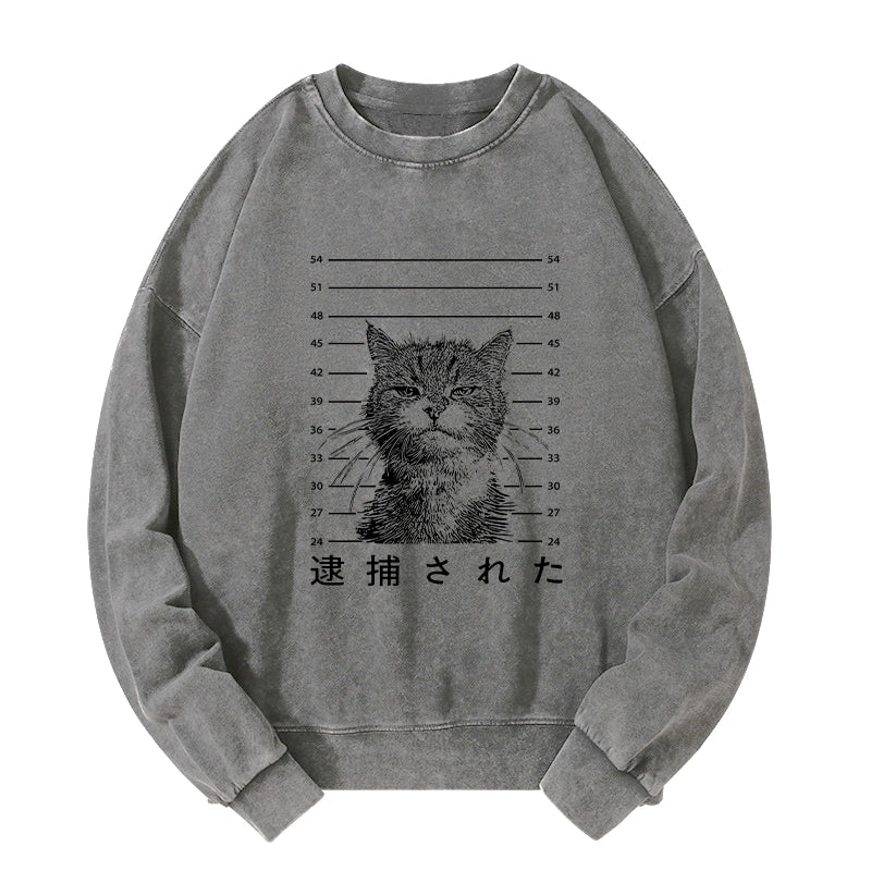 Tokyo-Tiger Cat That Was Arrested Washed Sweatshirt