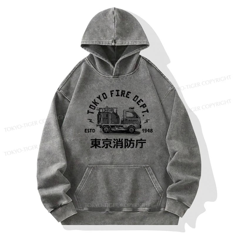 Tokyo-Tiger Tokyo Fire Dept Washed Hoodie