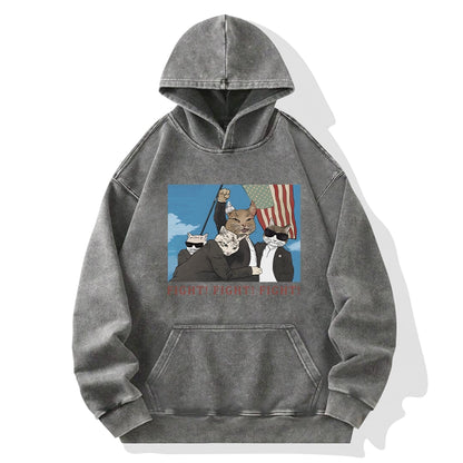 Tokyo-Tiger The Great Fight Cat Washed Hoodie