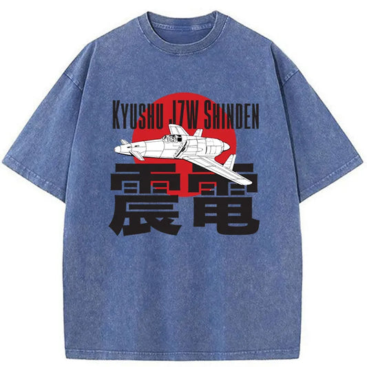 Tokyo-Tiger Kyushu J7W Shinden Japanese Washed T-Shirt