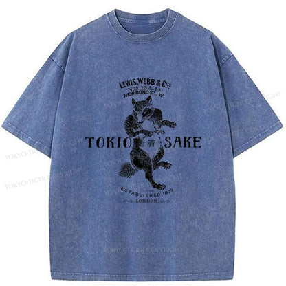 Tokyo-Tiger Japanese Sake Washed T-Shirt