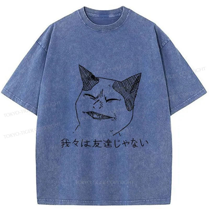 Tokyo-Tiger Cold Cat Washed T-Shirt