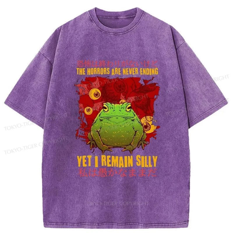 Tokyo-Tiger Yet I Remain Silly Frog Washed T-Shirt