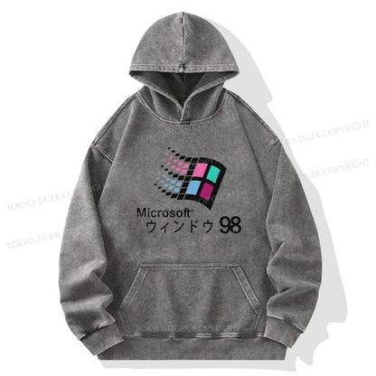 Tokyo-Tiger Microsoft Windows 98 Washed Hoodie