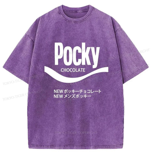 Tokyo-Tiger Pocky Logo Washed T-Shirt