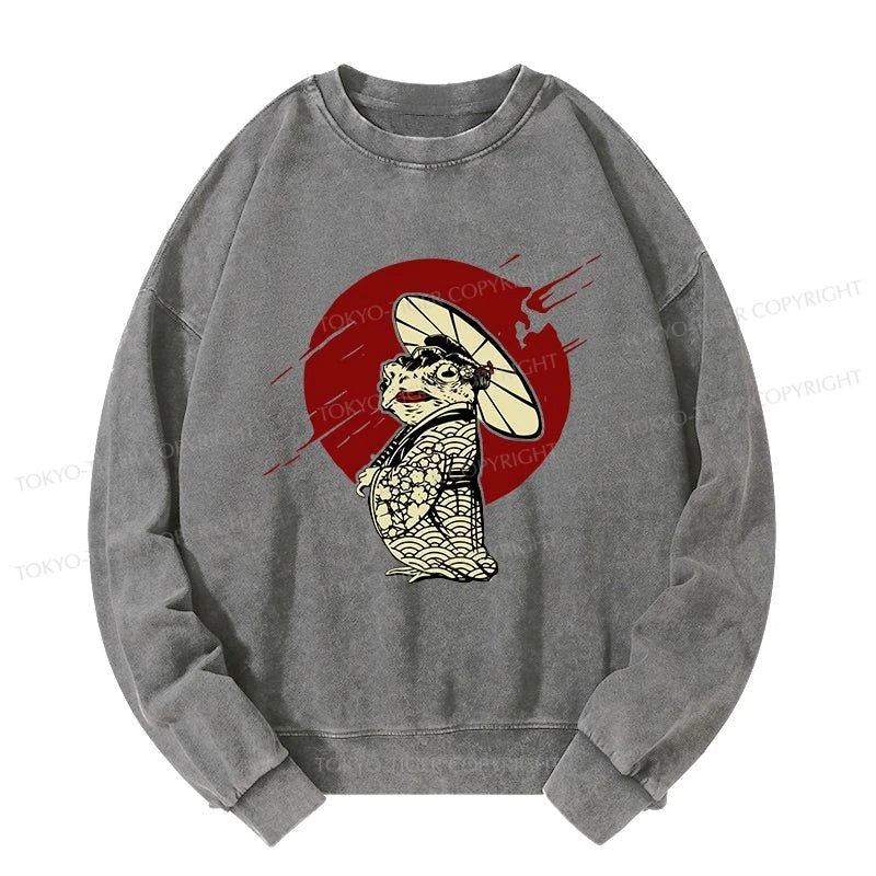 Tokyo-Tiger Frog Monster Washed Sweatshirt