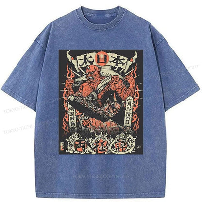 Tokyo-Tiger Japanese Monster Washed T-Shirt