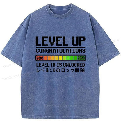 Tokyo-Tiger Level 18 Lock Release Washed T-Shirt