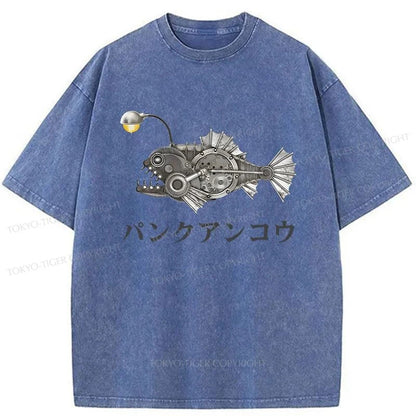 Tokyo-Tiger Anglerfish Japanese Washed T-Shirt