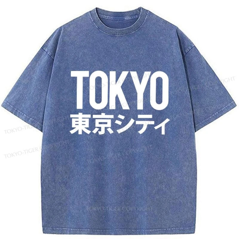 Tokyo-Tiger Tokyo City Washed T-Shirt