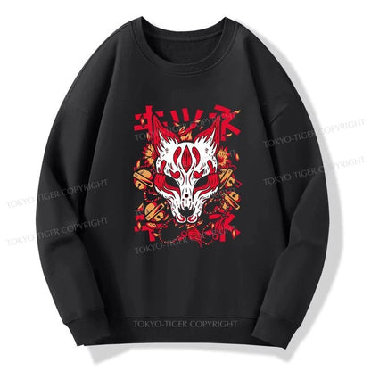 Tokyo-Tiger Japanese Kitsune Mask Sweatshirt