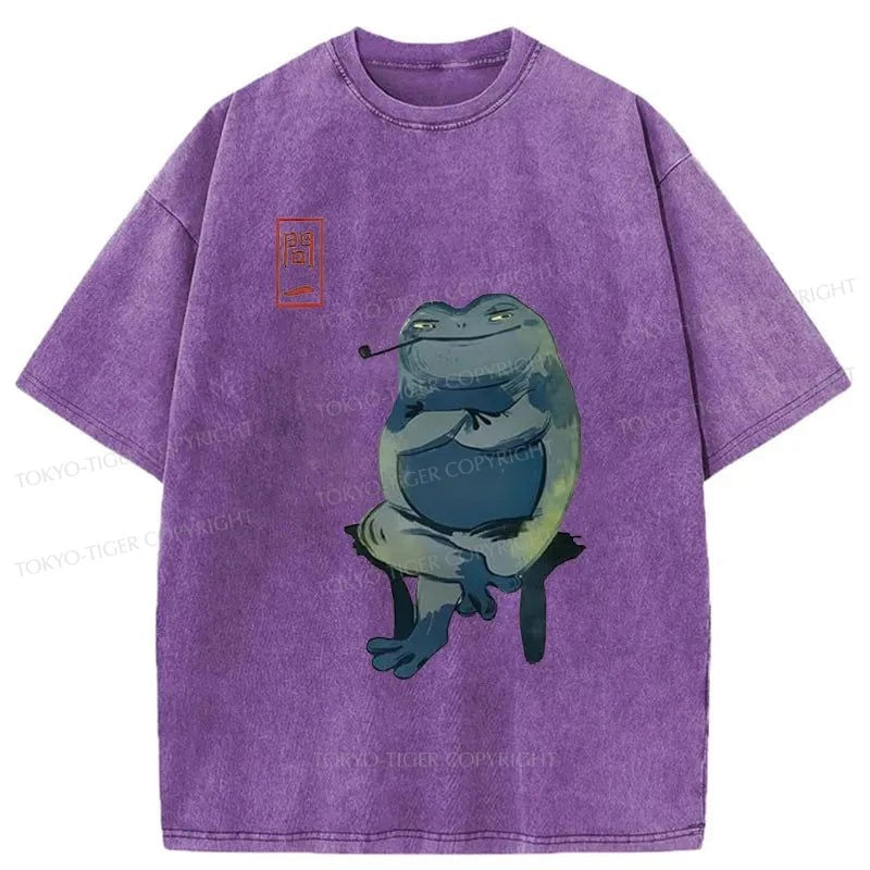 Tokyo-Tiger Proud Frog Japanese Washed T-Shirt