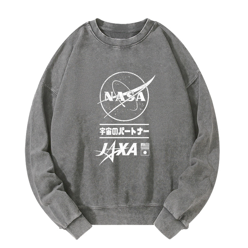 Tokyo-Tiger NASA JAXA Space Partners Washed Sweatshirt