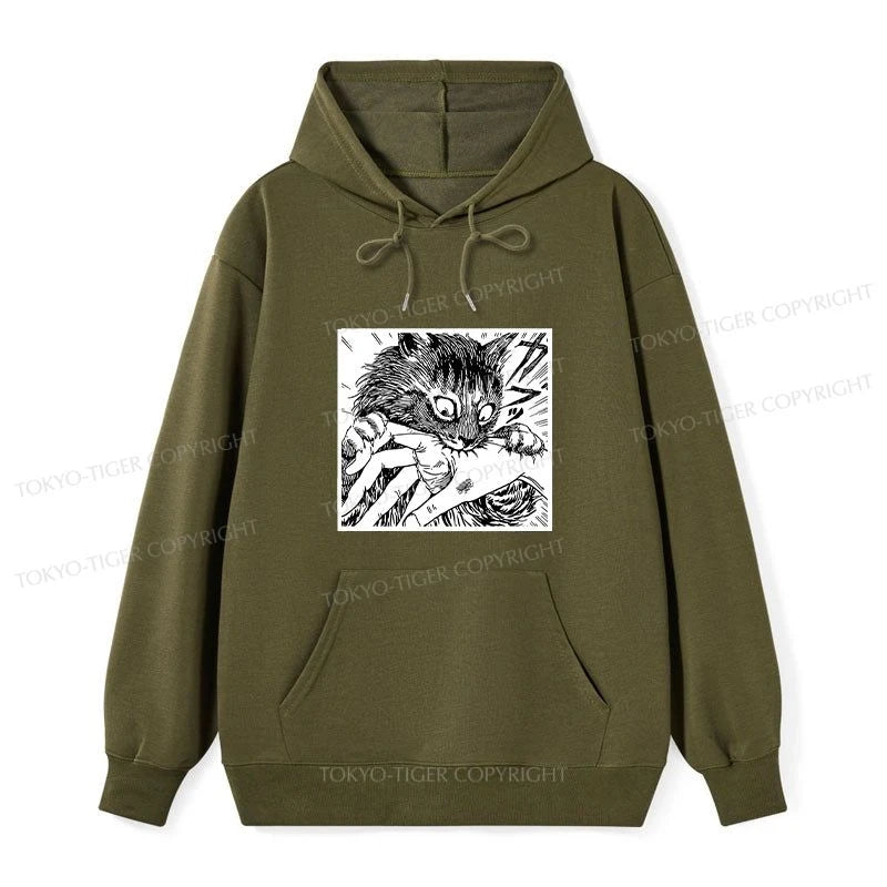 Tokyo-Tiger Creepy Cat Anime Horror Anteater Classic Hoodie