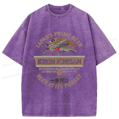 Tokyo-Tiger Kirin Ichiban Beer Japan Washed T-Shirt