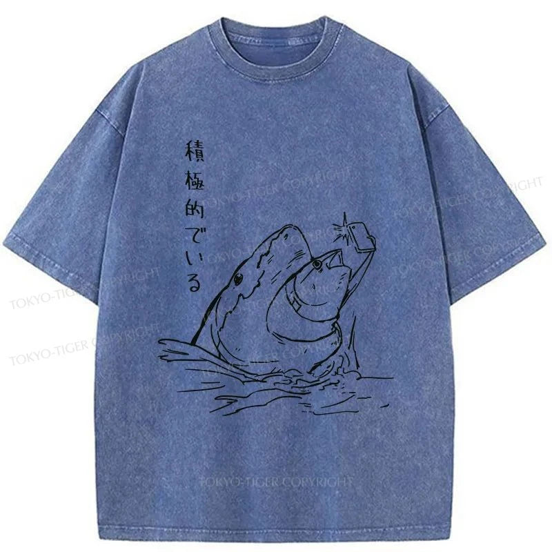 Tokyo-Tiger Fearless Tuna Japanese Washed T-Shirt