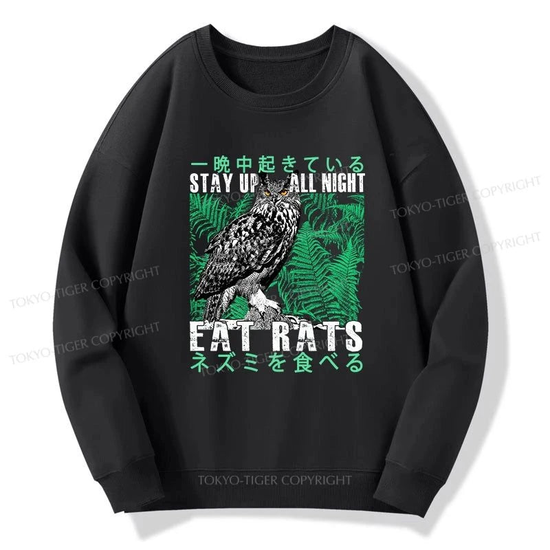 Tokyo-Tiger Owls Prey On Rats At Night Sweatshirt