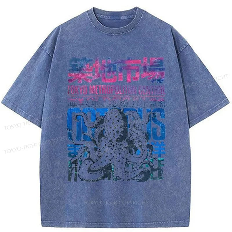 Tokyo-Tiger Vintage Tsukiji Fish Market Washed T-Shirt