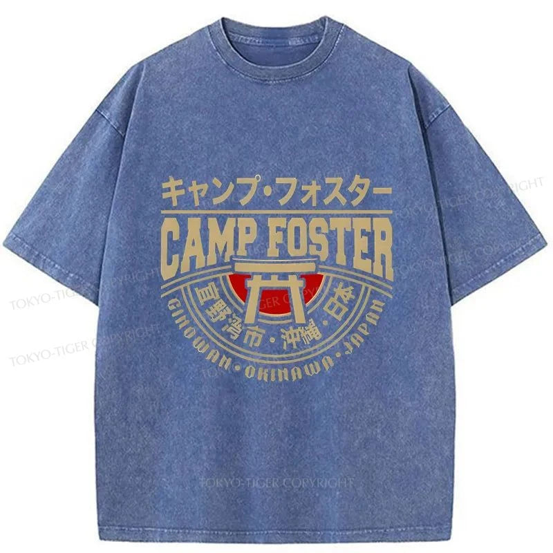 Tokyo-Tiger Camp Foster Okinawa Japanese Washed T-Shirt