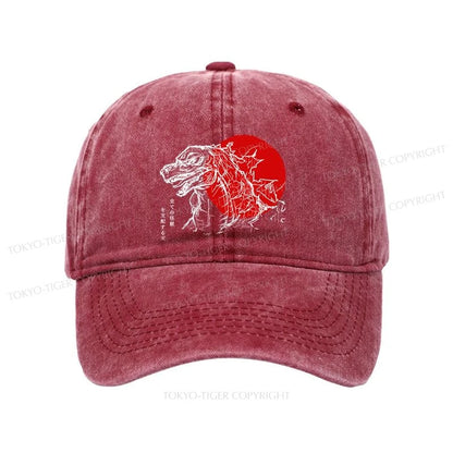 Tokyo-Tiger Monster Japanese Anime Washed Cap