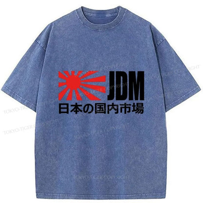 Tokyo-Tiger JDM Flag Logo Washed T-Shirt