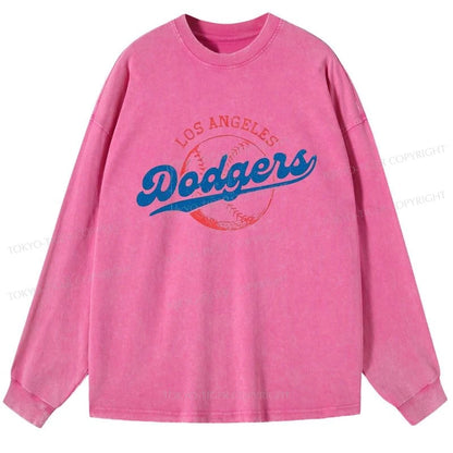 Tokyo-Tiger Ohtani 17-Retro-Dodgers Washed Long Sleeve T-Shirt