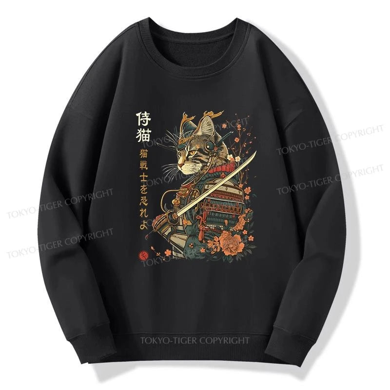 Tokyo-Tiger Cat Samurai Japanese Art Sweatshirt