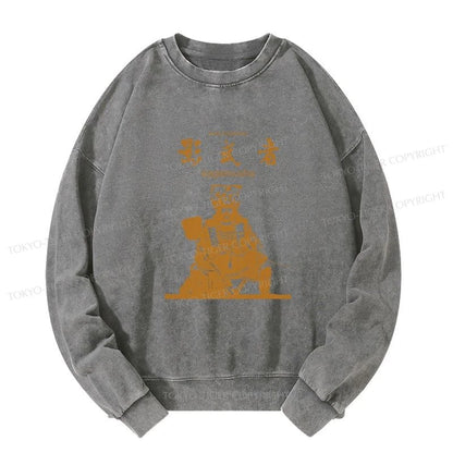 Tokyo-Tiger Japanese Shadow Samurai Washed Sweatshirt