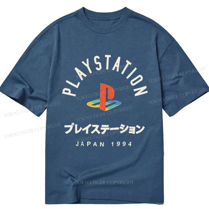 Tokyo-Tiger PlayStation Logo Japan Classic T-Shirt