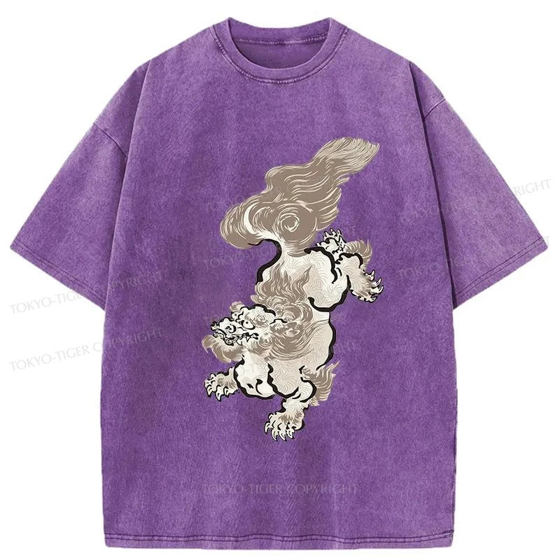 Tokyo-Tiger Komainu Japanese Washed T-Shirt