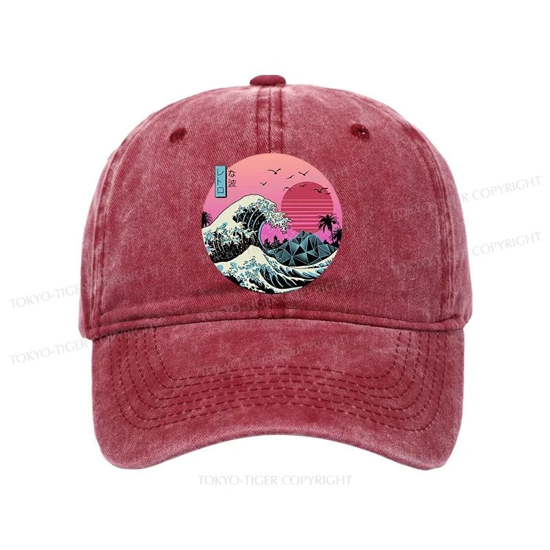 Tokyo-Tiger Japanese The Great Retro Wave Washed Cap