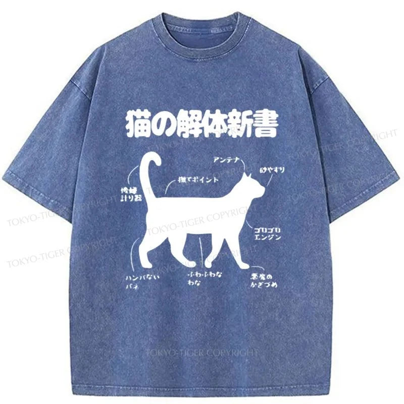 Tokyo-Tiger The Parts Of The Cat Washed T-Shirt