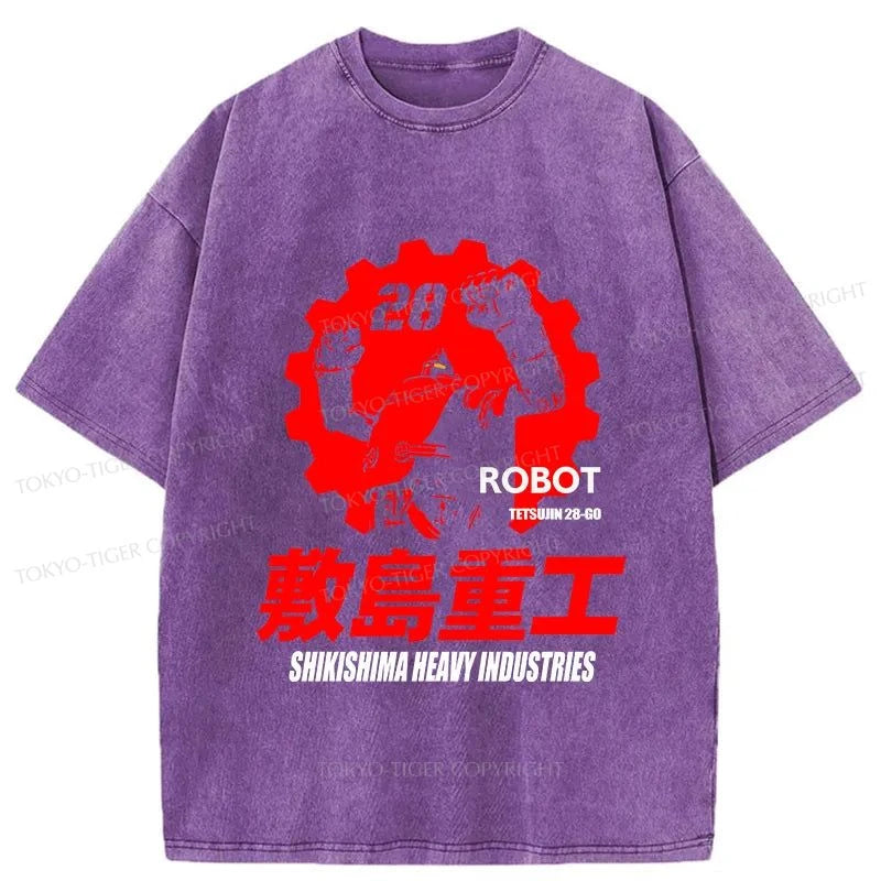 Tokyo-Tiger Robot Warrior Washed T-Shirt