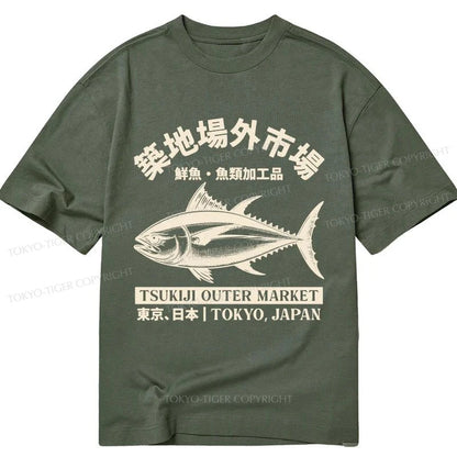 Tokyo-Tiger Japan Tsukiji Fish Market Classic T-Shirt