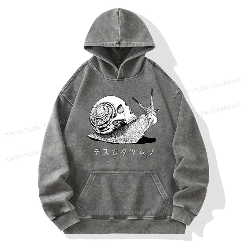 Tokyo-Tiger Death Snail Manga Washed Hoodie